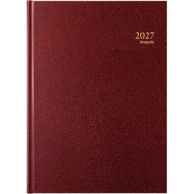 BREPOLS Agenda Bremax 2 Santex 2027 0.002.1345 1T/2S bordeaux 21x29cm