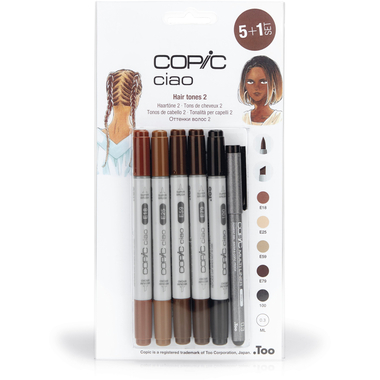 COPIC Marker Ciao 22075573 5+1 Set Hair Tones 2