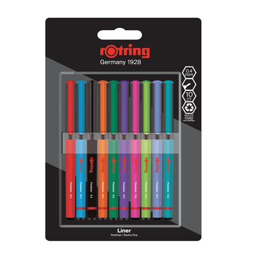 ROTRING Feinschreiber 0.4mm 2166220 10 Farben