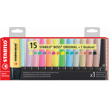 STABILO BOSS Original F60915 set de table 15 pièces