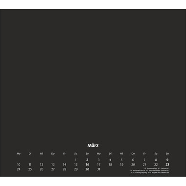 HEYE Bastelkalender 2026 21418+26 schwarz DE 30x27cm