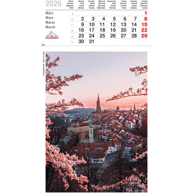 CALENDARIA Calendario 2026 9783036205373 Helvetia ML 16.5x23cm