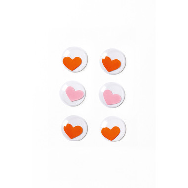 FOLIA Wackelaugen Hearts 750130 Grösse L 6 Stück