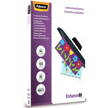 FELLOWES Laminiertasche A3 5452003 matt, 80my 100 Stk