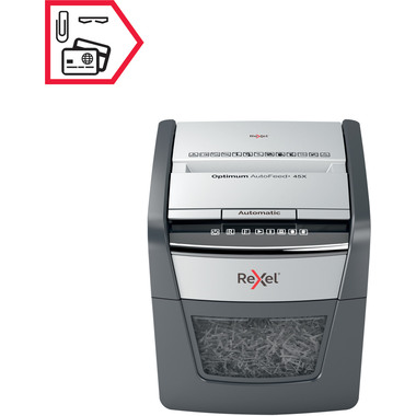 REXEL Aktenvernichter Optimum AF+ 2020045XCH 45X, P-4, 20lt