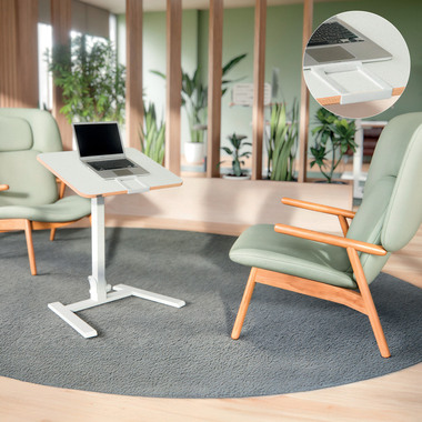 LEITZ Sitz-/Steh-Schreibtisch Ergo 6588-00-01 Weiss, Höhenverstellbar