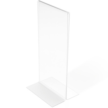 DEFLECTO Tischaufsteller Acryl DIN lang 43110 gerade, hoch