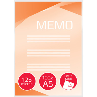 GBC Pochettes à plastifier A5 3747244 brillant, 125my 100 pcs.