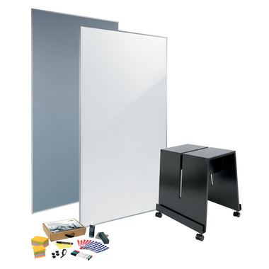 SIGEL Bundle Pin/Whiteboard MUB01 Meet up grau, weiss, schwarz