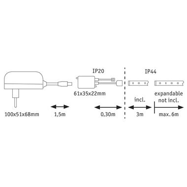 Paulmann LED-Stripe MaxLED 250 RGBW, 3 m set base