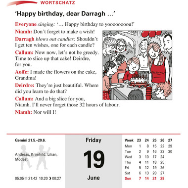 HARENBERG Calendario a strappo 2026 2110800+26 Englisch DE, EN 12.5x16cm