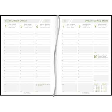 AURORA Agenda Eco Universe 2027 3413 1W/2S ass. ML 14.5x21cm