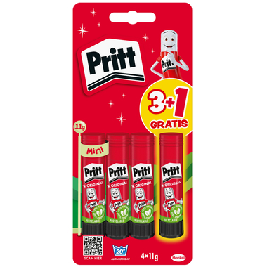 PRITT Klebestift 11g 900322 4 Stück
