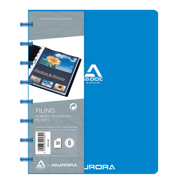 ADOC Sichtbuch Standard A5 5835.400 blau 30 Taschen