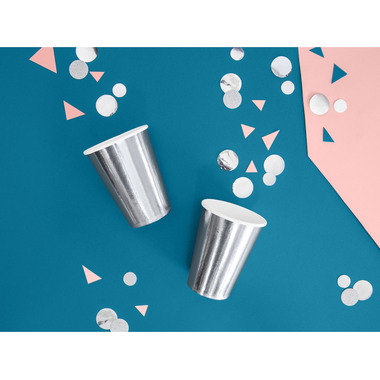 PARTYDECO Gobelets 220ml KPP35018EU1 argent 6 pièces