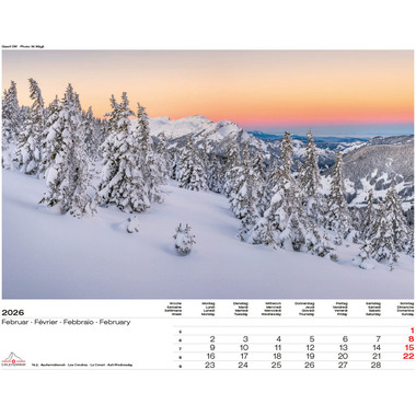 CALENDARIA Bildkalender 2026 9783036205083 Swiss Panorama ML 40x31cm