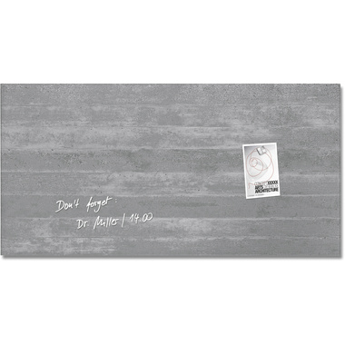 SIGEL Glass Aimantboard GL148 Design béton 910x460x15mm