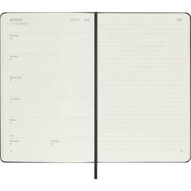 MOLESKINE Agenda Smart Diary Large 2026 SMDHB12WN3Y26 1W/1S schwarz HC 13x21cm