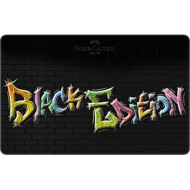 FABER-CASTELL Farbstifte Black Edition 116437 36 Farben, Metalletui