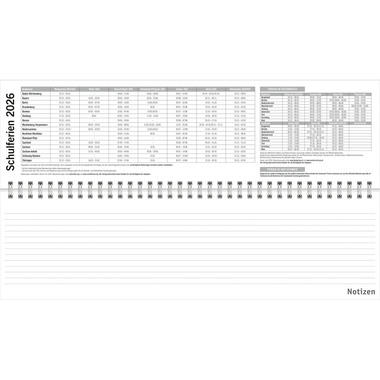 HEYE Cal. de bureau BunteWoche 2026 23321+26 1S/1P AL 32.5x9.3cm