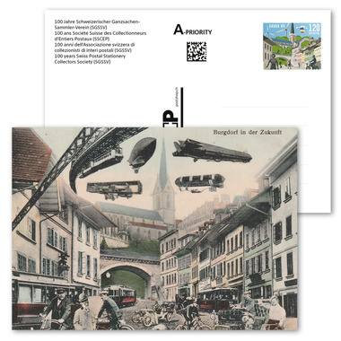 Postal card «100 ans Société Suisse des Collectionneurs d’Entiers Postaux (SSCEP)»