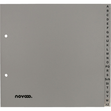 NOVOOO Répertoires PP 3/4 haut 40964 gris A-Z 24pcs.