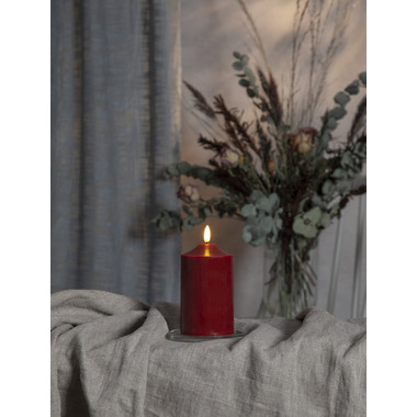 STAR TRADING Bougie LED Flamme 15cm 12.063-53 rouge