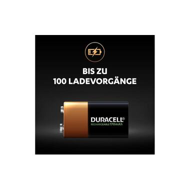 Duracell Batteria Ricaricabile NiMH 9V E-Block 170 mAh, 1 pezzo