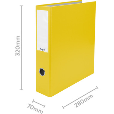 BIELLA Classeur ann. Dinor-Quatro 7cm 12644720U 4 anneaux jaune A4+