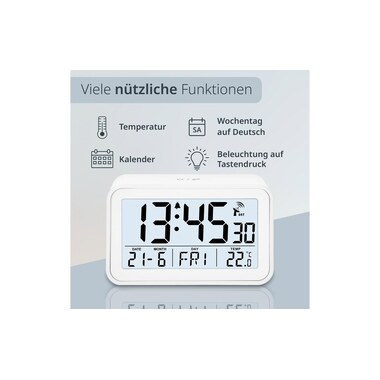 Sveglia digitale ADE bianca