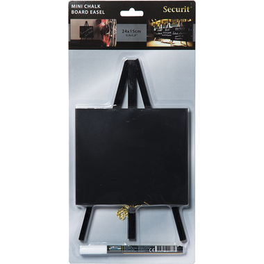 SECURIT Kreidetafel-Staffelei MINI MNI-BL-KR-1 schwarz 24.4x15x13.5cm