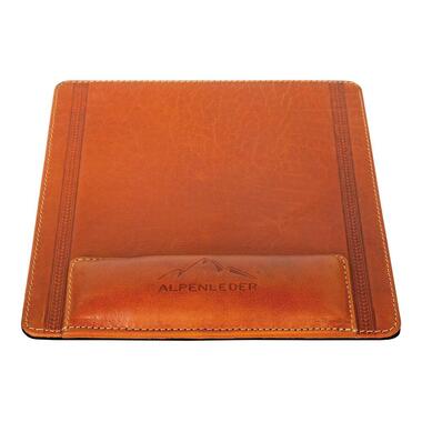 Alpenleder Tappetino per mouse Konstanz Cognac