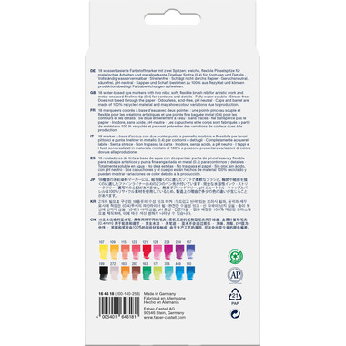 FABER-CASTELL Goldfaber Dual Marker 164618 18 couleurs, Etui