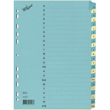 BÜROLINE Répertoire carton A4 40573 bleu/beige A-Z 24 pcs.