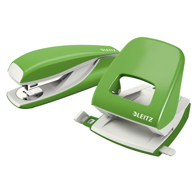LEITZ Perforateur/Agrafeuse WOW 5095-10-54 vert, Bundle 30 feuilles