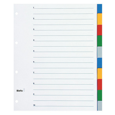 BIELLA Register PP A4+ 47901000U farbig 10-teilig