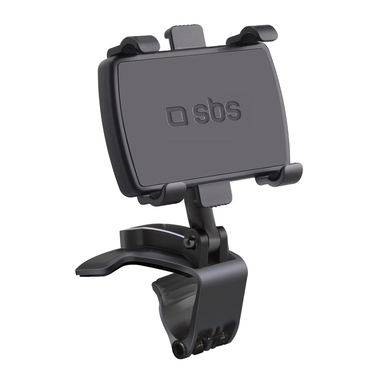 Swivel car mount with clip for dashboard, mirror, sun visor