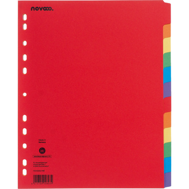 NOVOOO Kartonregister A4+ 40642 intensiv 12-teilig