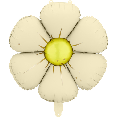 PARTYDECO Palloncino in foil 45cm FBZ5-079 Margherite, crema 4 pezzi