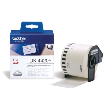 PTOUCH Endlos-Etiketten 62mmx30.48m DK-44205 QL-500/550 weiss Rolle