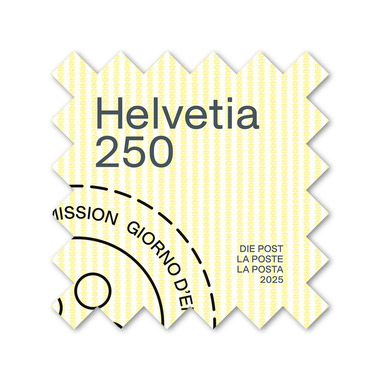 Timbre «Upcycling – De la tenue postale au timbre-poste» Timbre isolé de CHF 2.50, autocollant, oblitéré