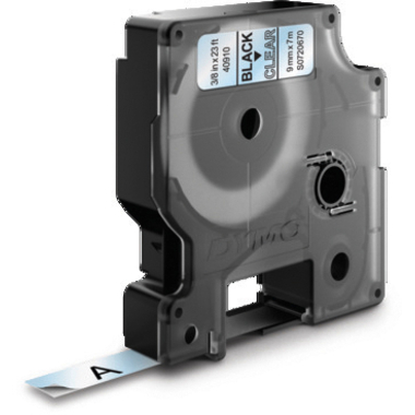 DYMO Schriftband D1 schwarz/transp. S0720670 9mm/7m