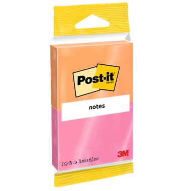 POST-IT Notes 76x63,5mm 6720-PO pink/arancione 2x75 fogli