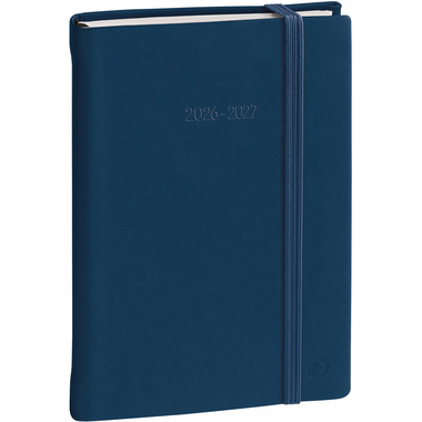 QUO-VADIS Eurotextagenda Silk 26/27 1281593Q 1T/1S 12M blau ML 12x17cm