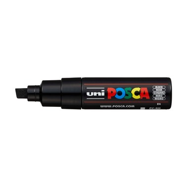 POSCA Marker 8mm PC-8K BLACK schwarz, Keilspitze