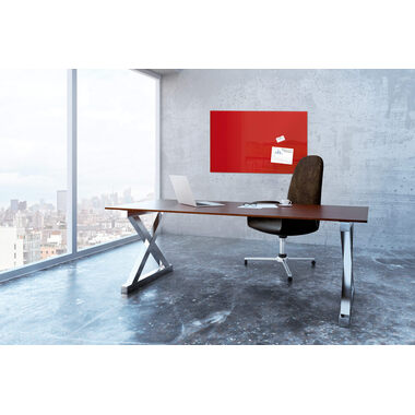 SIGEL Glass Aimantboard GL142 rouge 1000x650x15mm