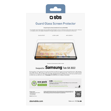 Protection écran en verre trempé pour Samsung Galaxy Tab S9/S8 2022 | SBS