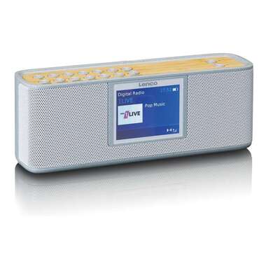 Lenco DAB+ Radio PDR-046 Bambus/Weiss
