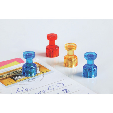 MAGNETOPLAN magnet. Memohalter 18x11mm 1666144 orange 4 Stk.