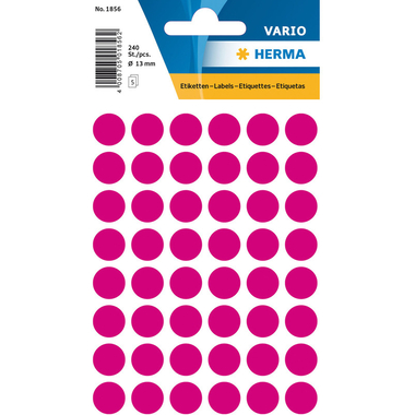 HERMA Marcatori 13mm 1856 rosa 240 pz.